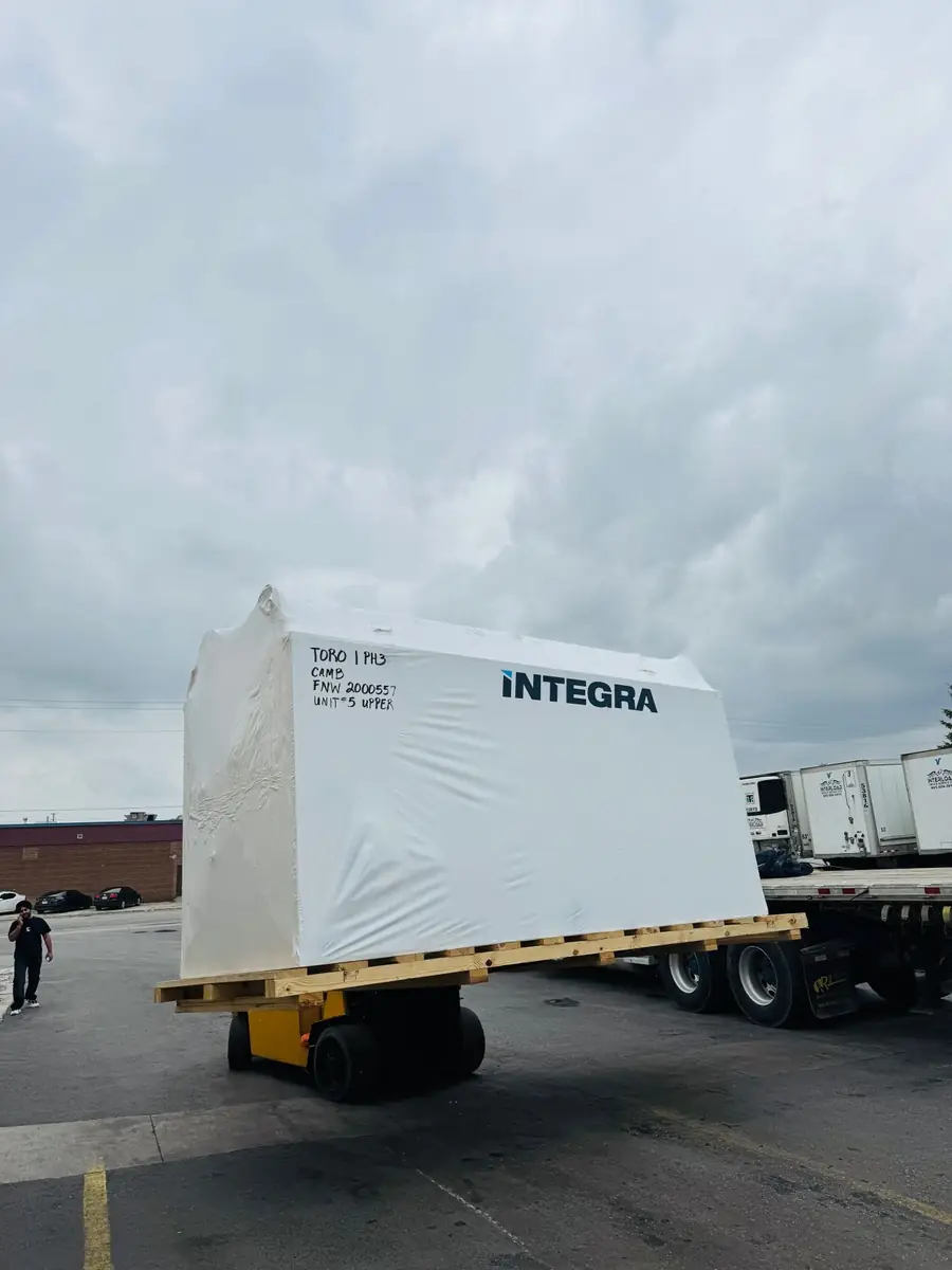 Trans Link Integra project flatbed loaded