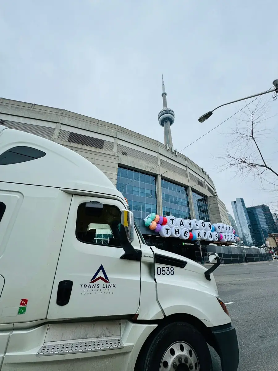 Trans Link truck at Rogers Centre for Taylor Swift Eras Tour Toronto